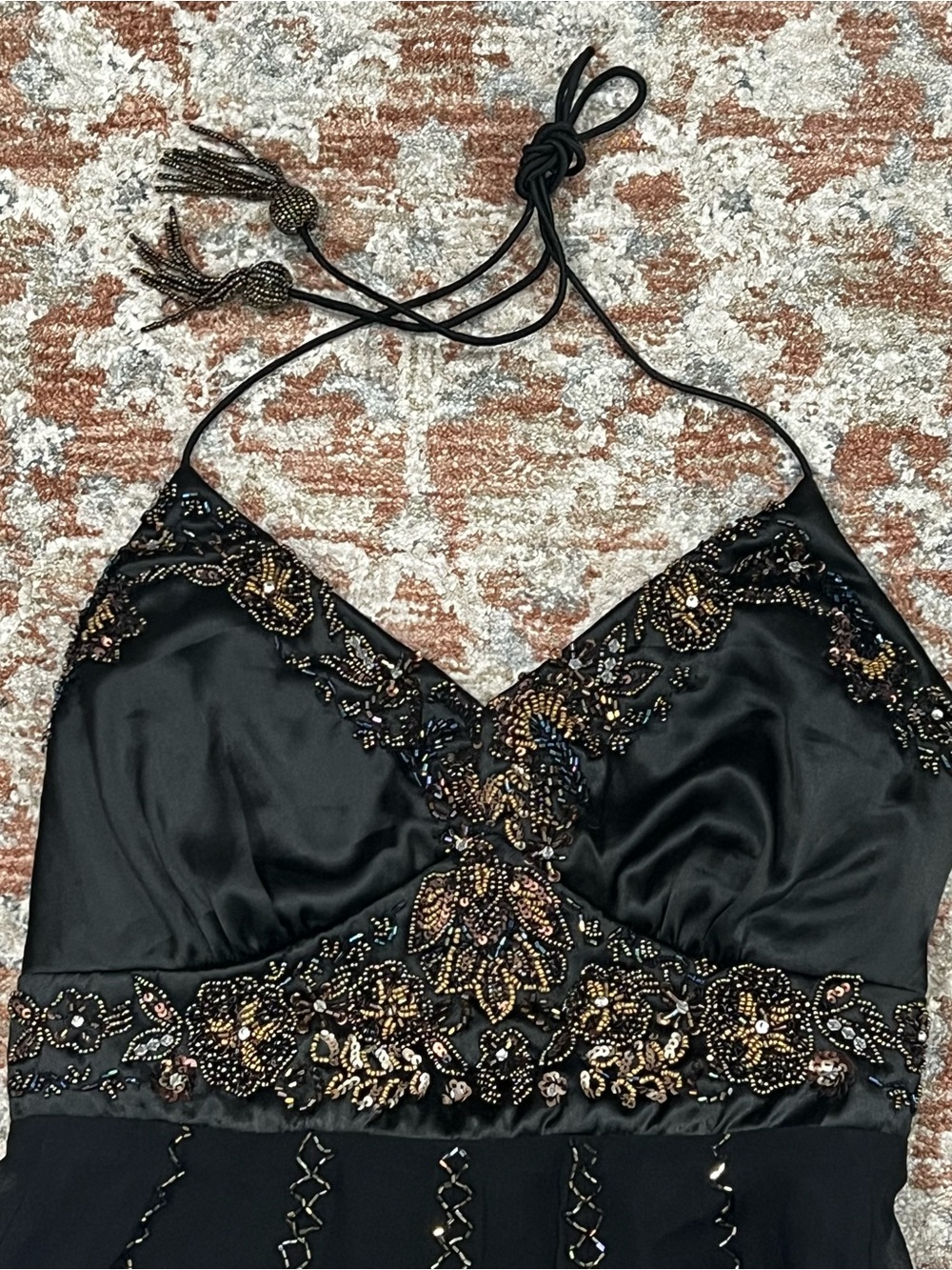 Mr K 100% Silk Beaded Halter Fairy Tank - Picture 7 of 12